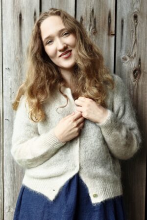 Pellavatehdas Araminta neuletakki beige