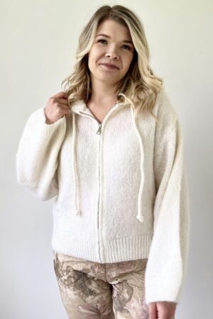 Pellavatehdas Nellie mohairhuppari valkoinen