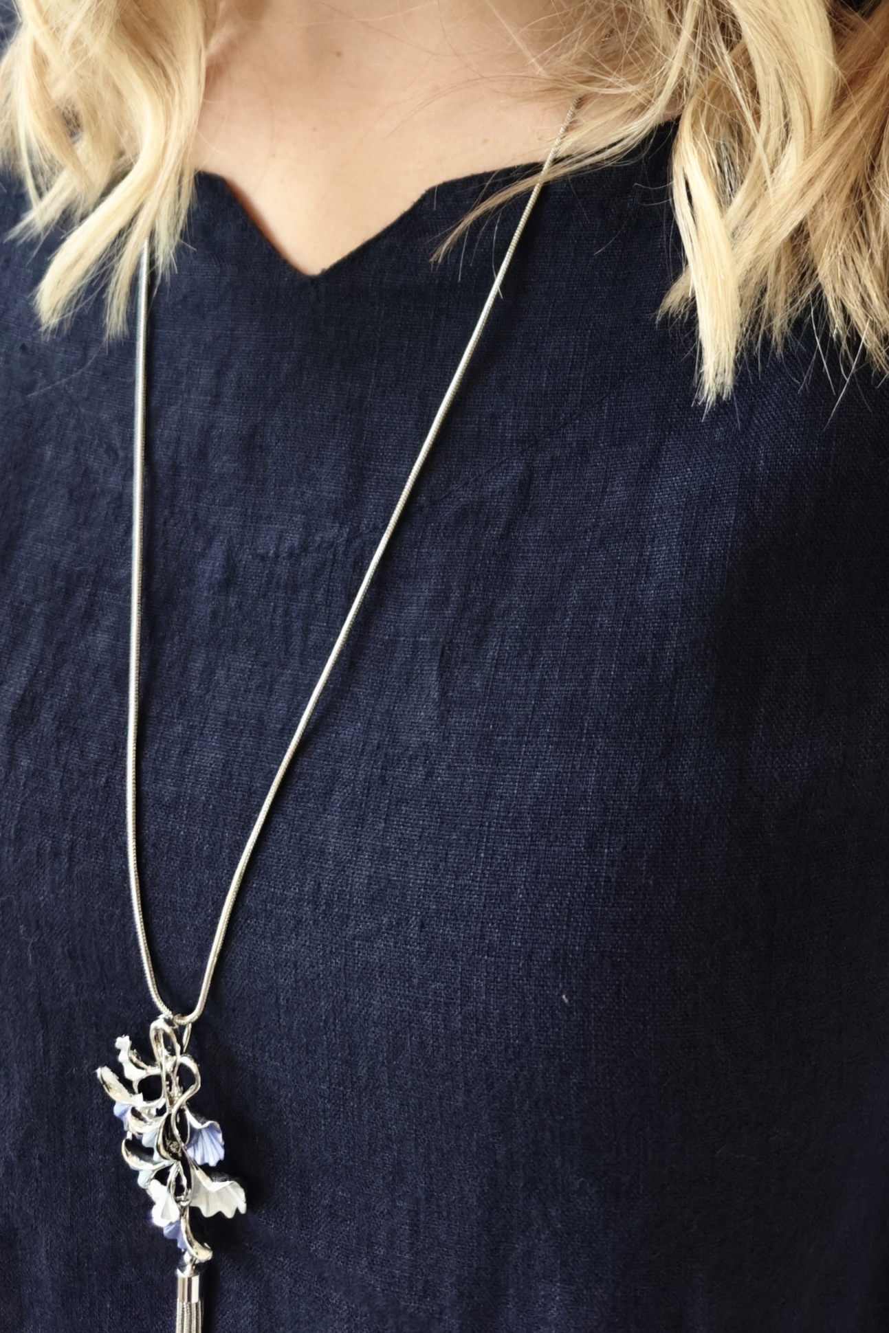 Francesca pellavamekko/tunika, tummansininen - Image 5