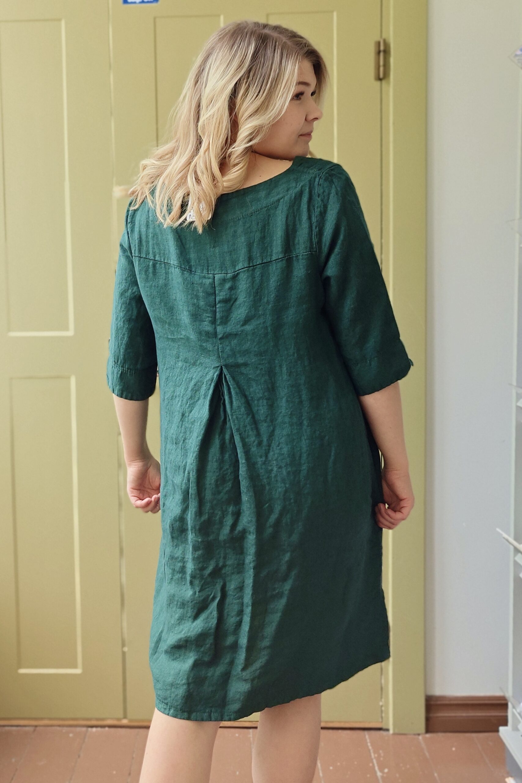 Francesca pellavamekko/tunika, tummanvihreä - Image 3