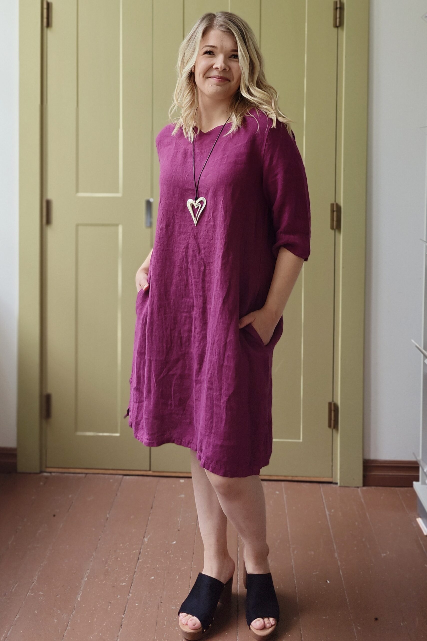 Francesca pellavamekko/tunika, syklaami (punaliila) - Image 3