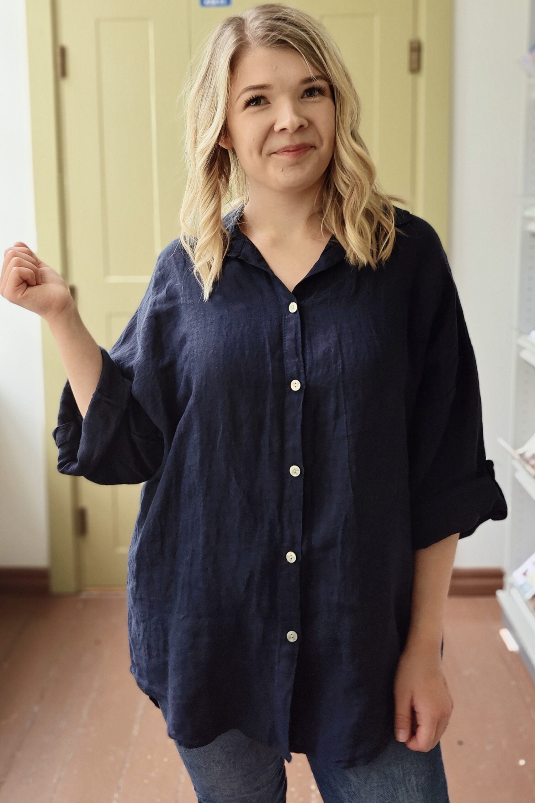 Pellavatehdas Lilli pellavapaita tummansininen