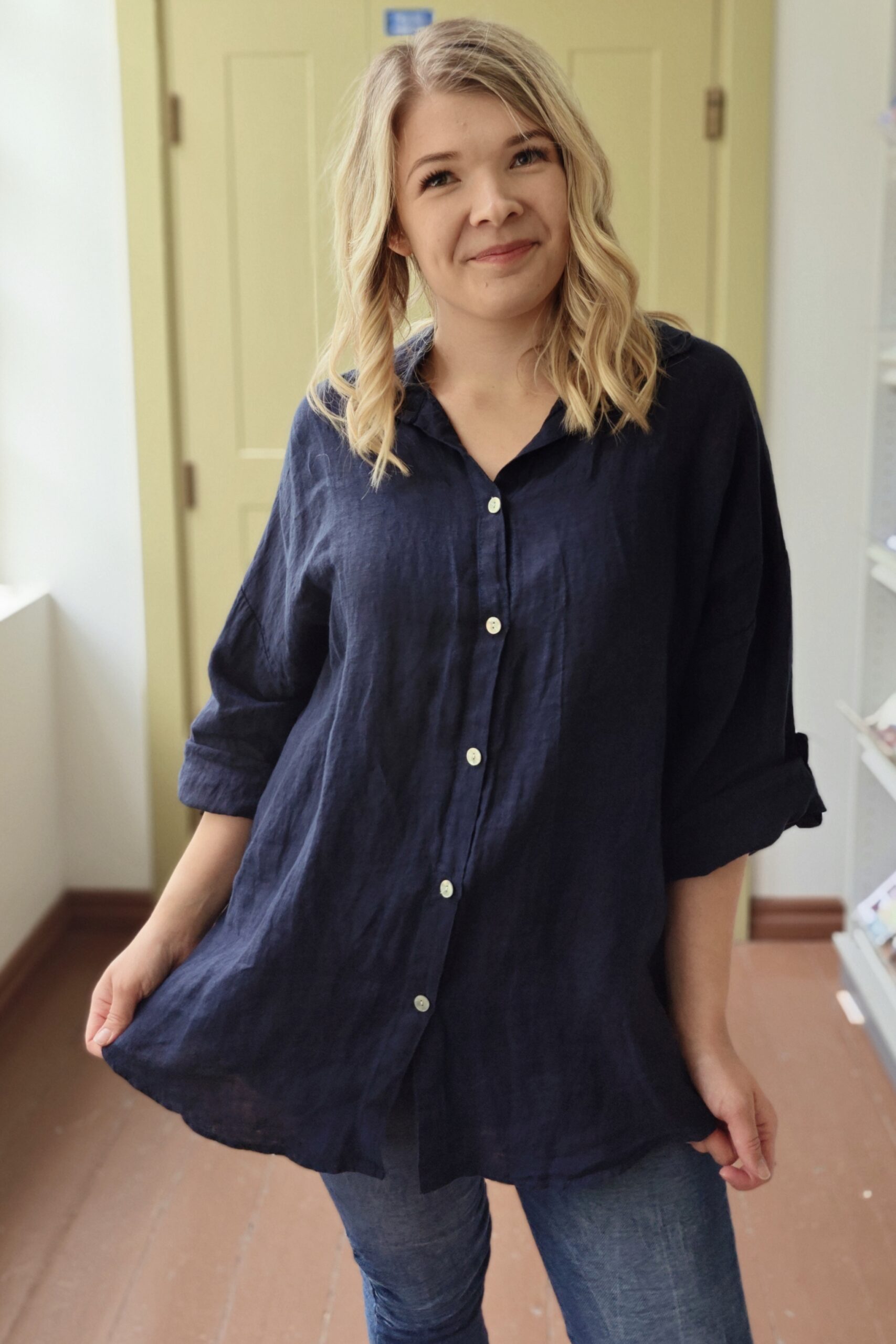 Pellavatehdas Lilli pellavapaita tummansininen