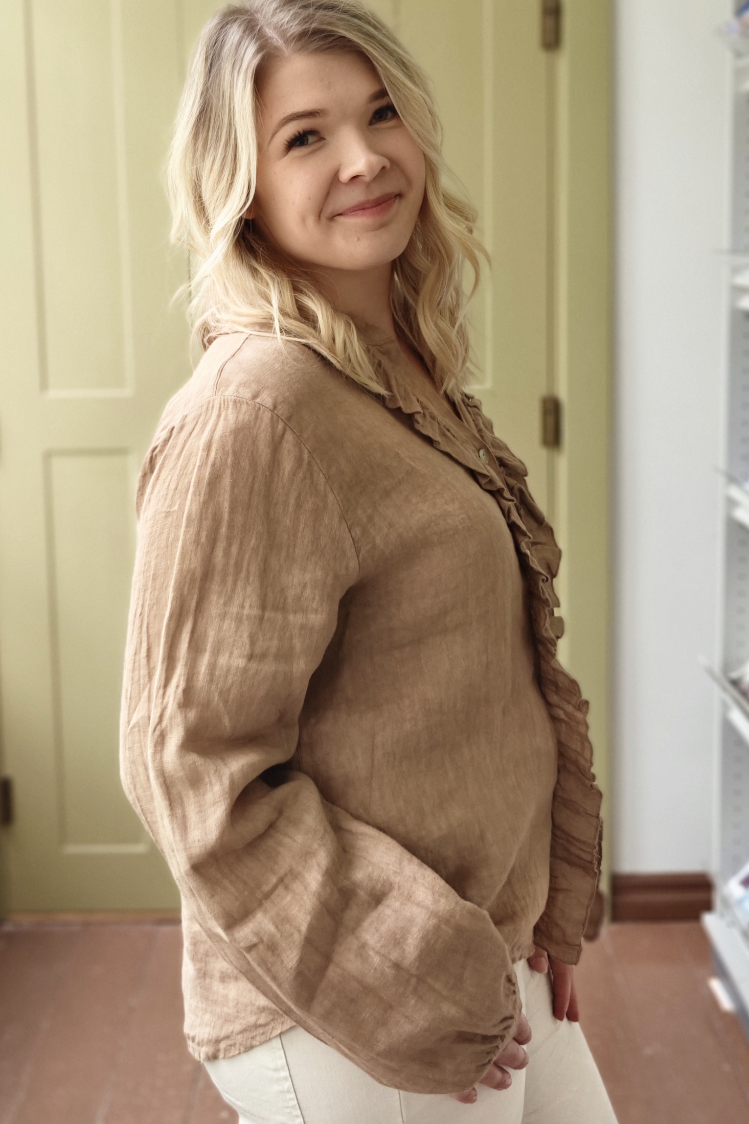 Saaga pellavapaita, kamelin ruskea 38/44 - Image 3