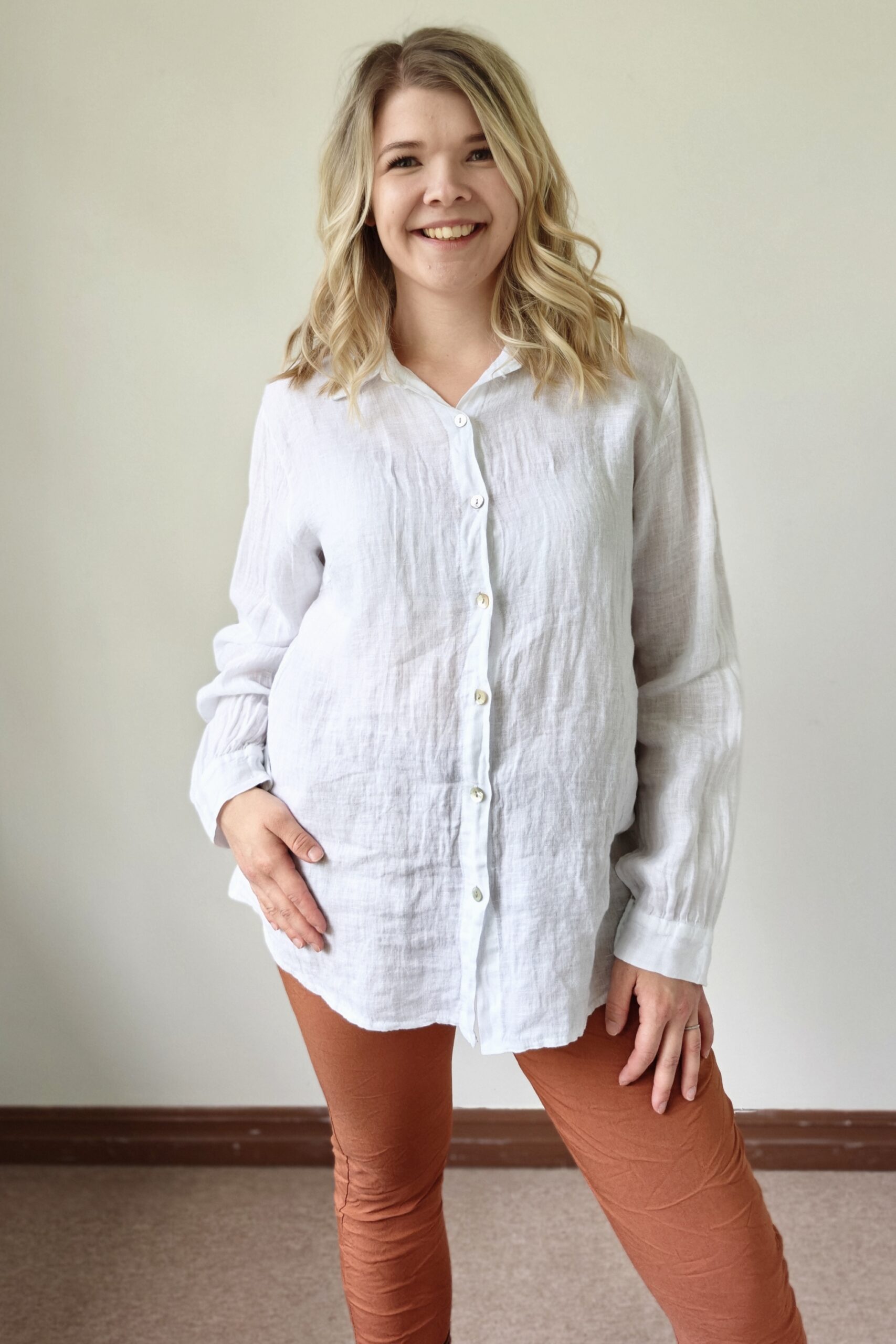 Pellavatehdas Noomi pellavapaita valkoinen