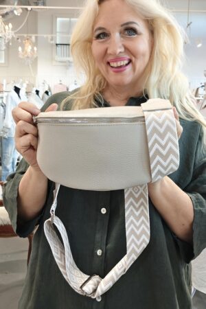 Pellavatehdas crossbody-laukku M vaaleanruskea