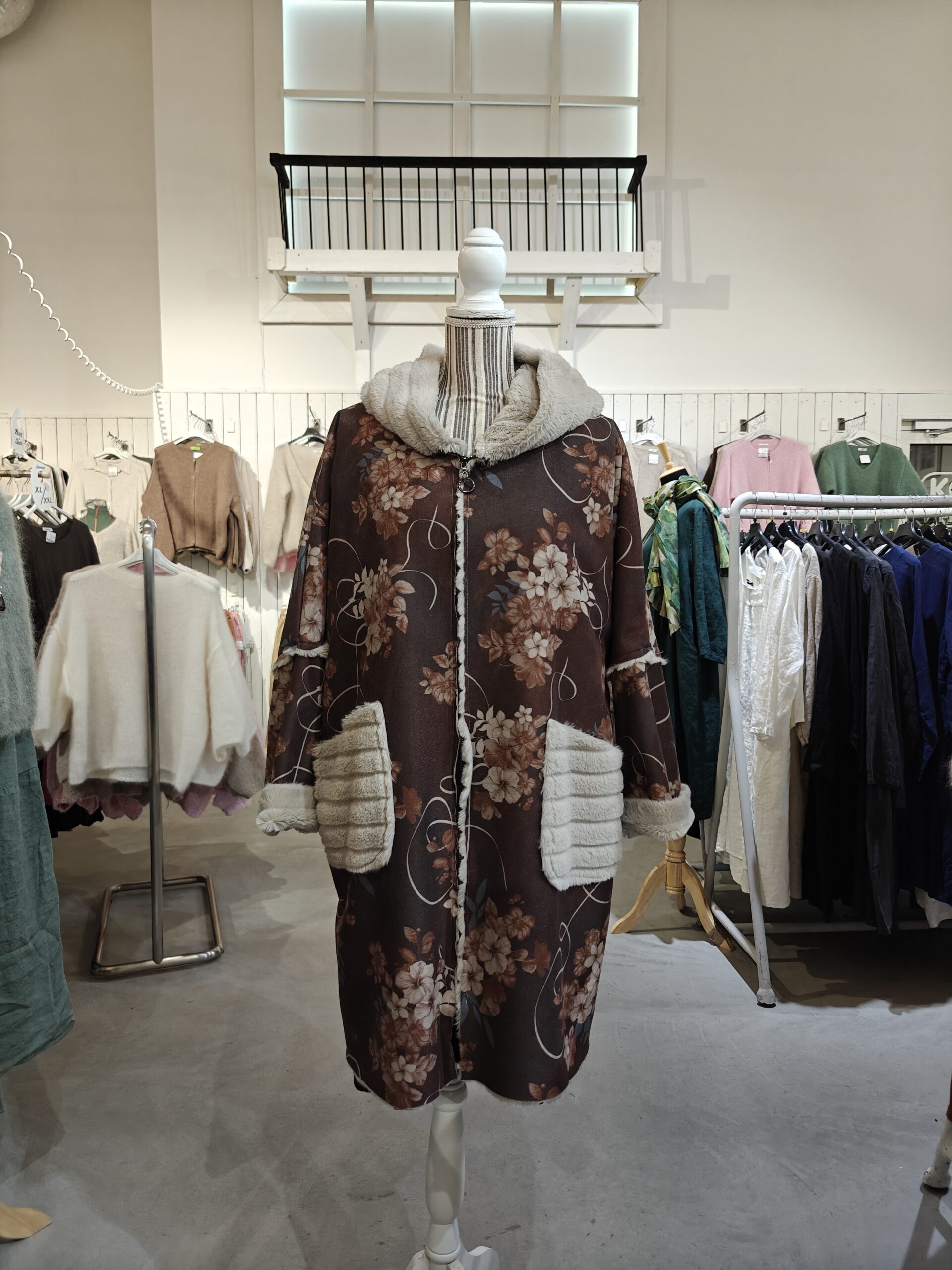 Pellavatehdas Heidemarie talvitakki ruskea