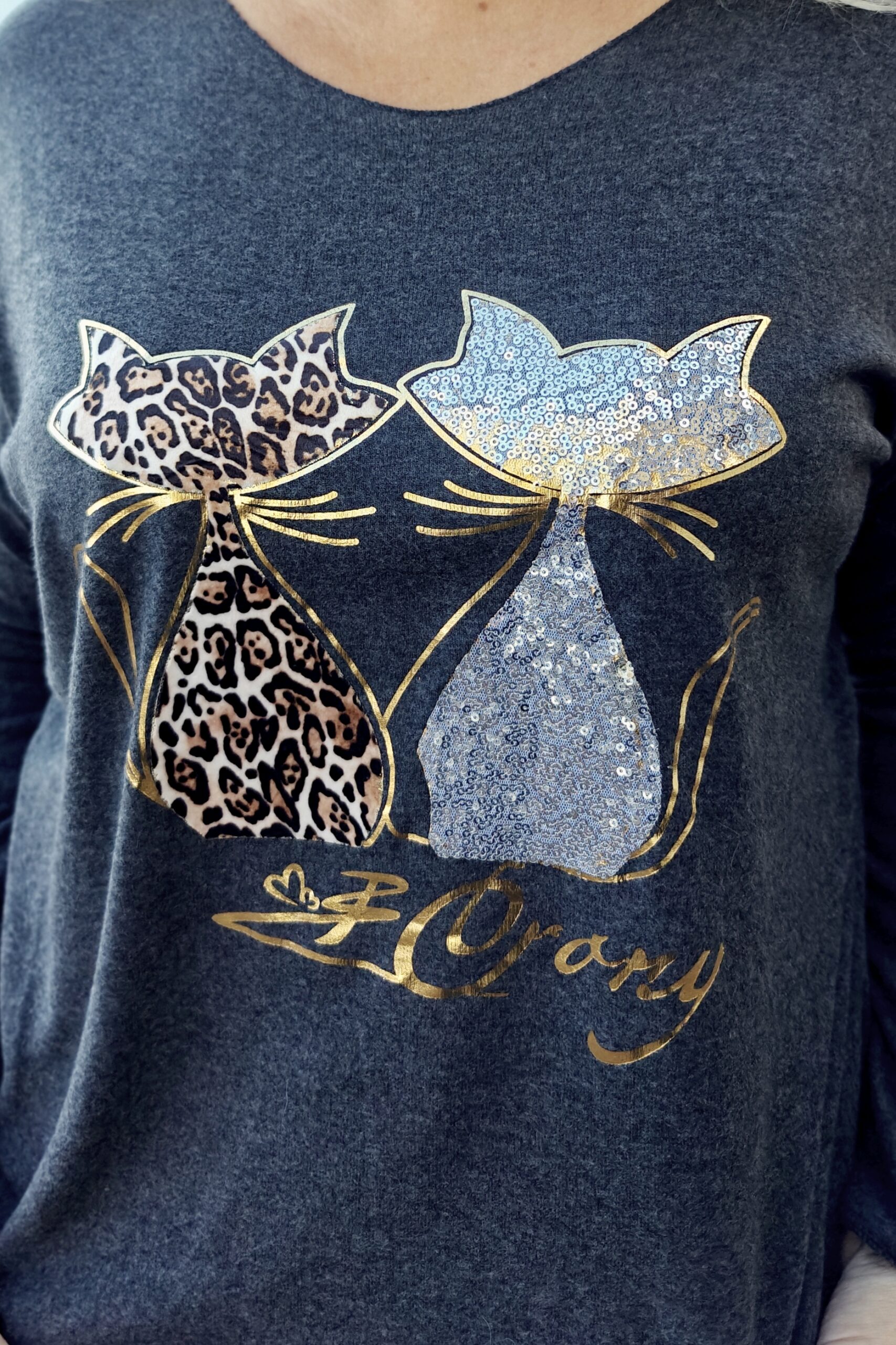 Kisulit neulospusero, hiilenharmaa L/XL - Image 4