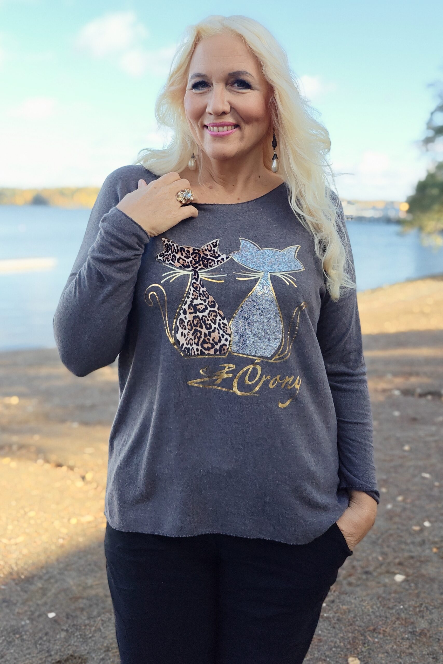 Pellavatehdas Kisulit neulospusero ruskea