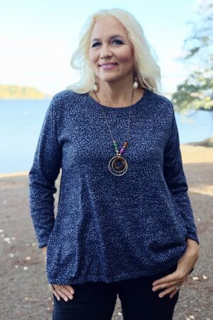 Pellavatehdas Zoelle neulospusero sininen