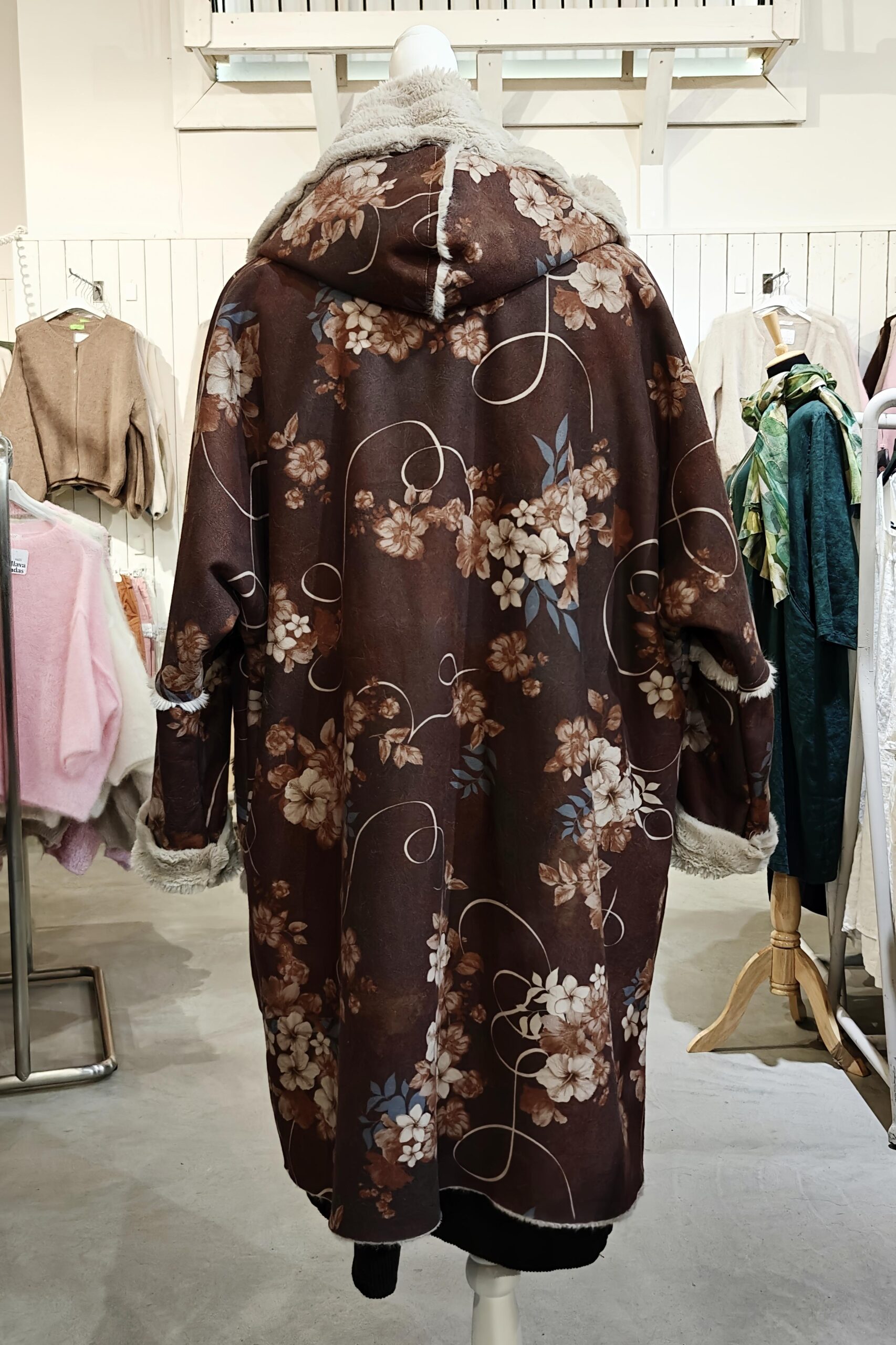 Pellavatehdas Heidemarie talvitakki ruskea