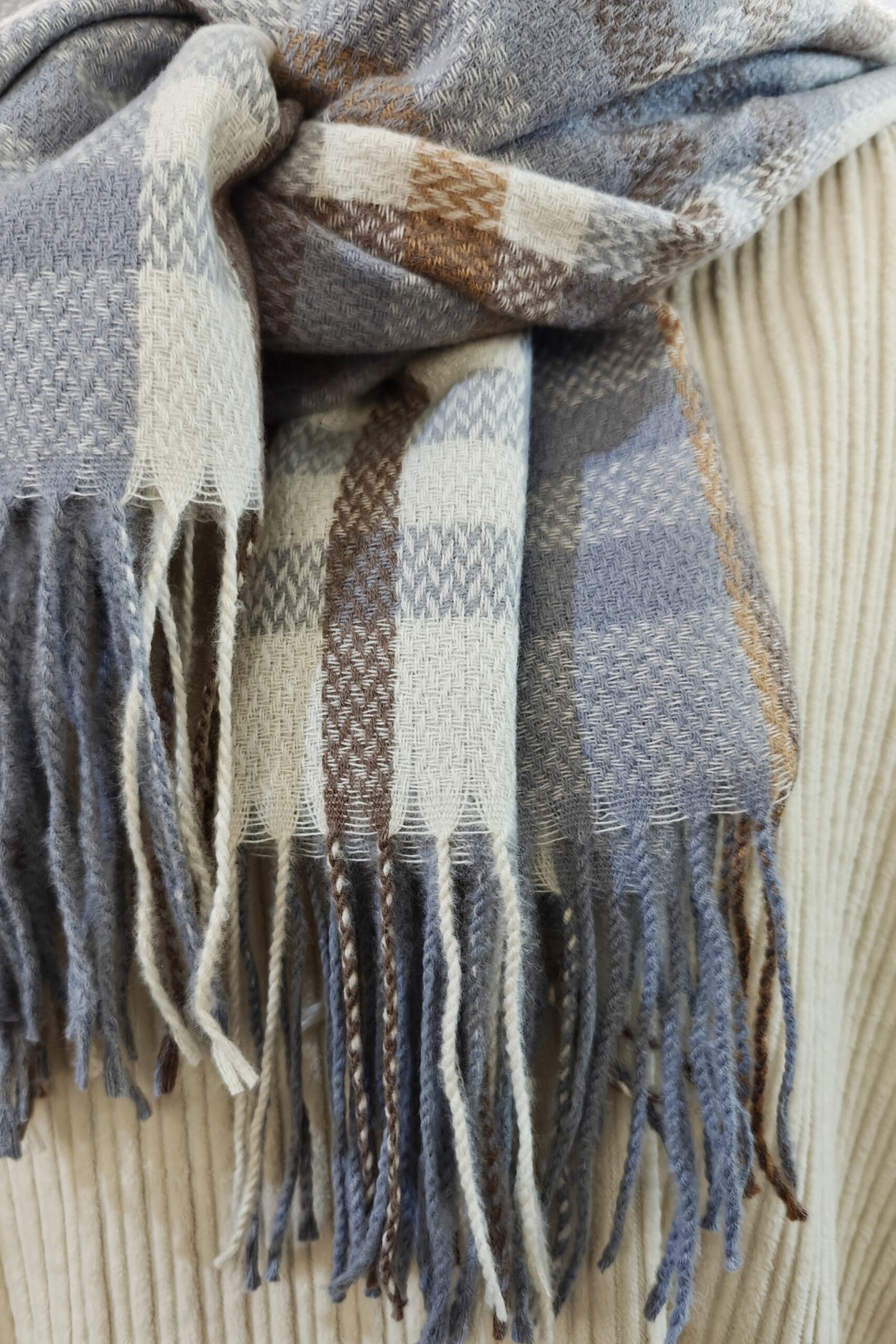 Disa huivi, siniharmaa/kamelinruskea/kyyhkysenruskea - Image 3