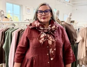 Pellavatehdas Nina pellavatunika viininpunainen