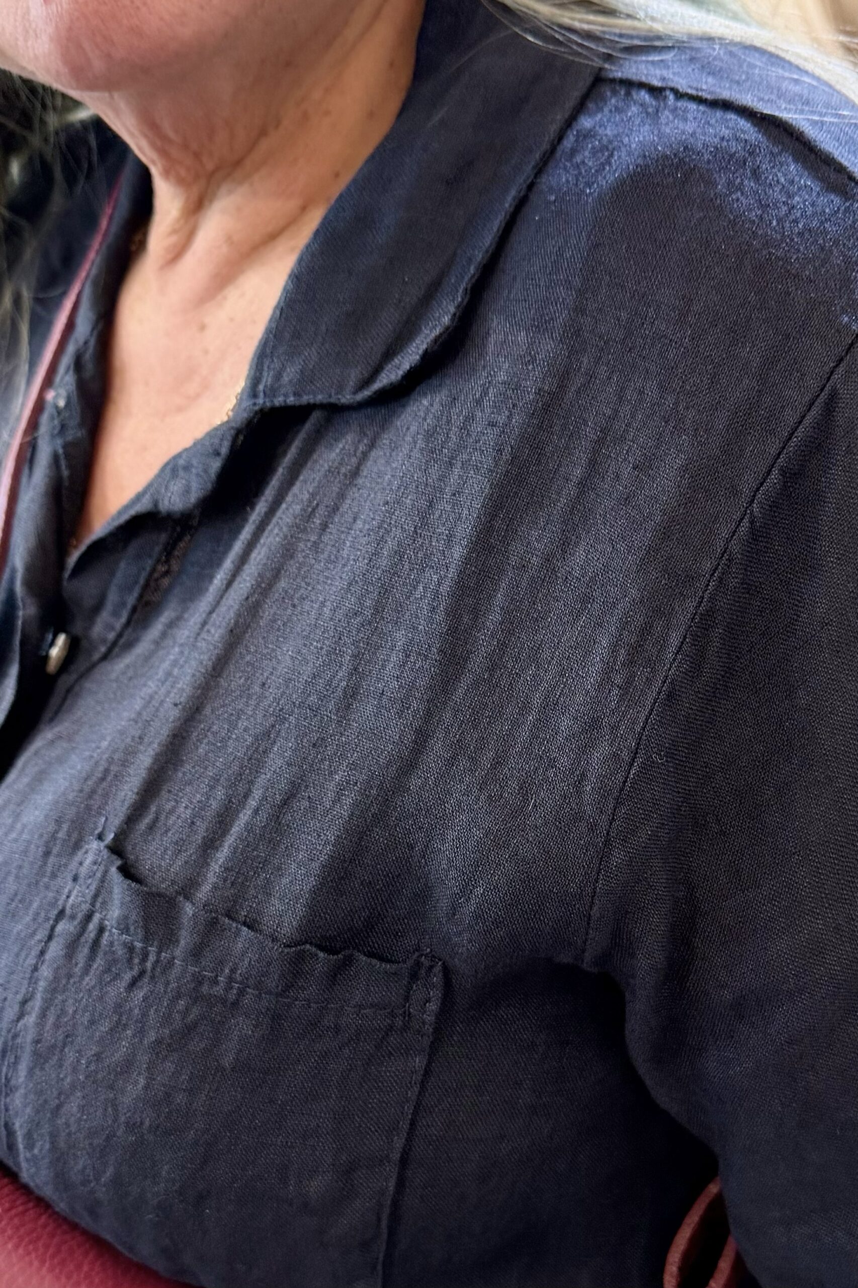 Nina pellavatunika, tummansininen 46/52 - Image 3