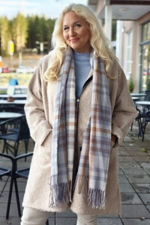 Pellavatehdas Disa talvihuivi siniharmaa