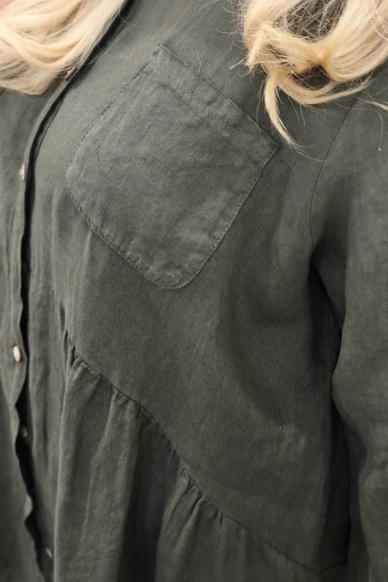 Nina pellavatunika, metsänvihreä 46/52 - Image 5