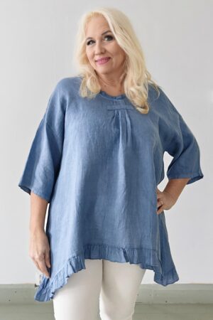 Jasmi pellavatunika farkunsininen Pellavatehdas