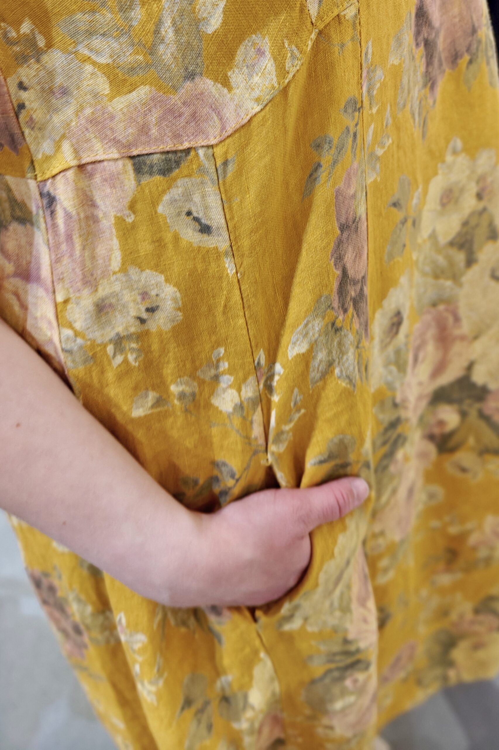 Flowers hihaton pellavamekko, okra 40/44 - Image 3