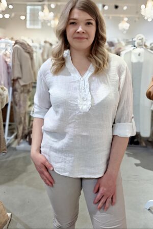 Hilda pellavapaita valkoinen Pellavatehdas