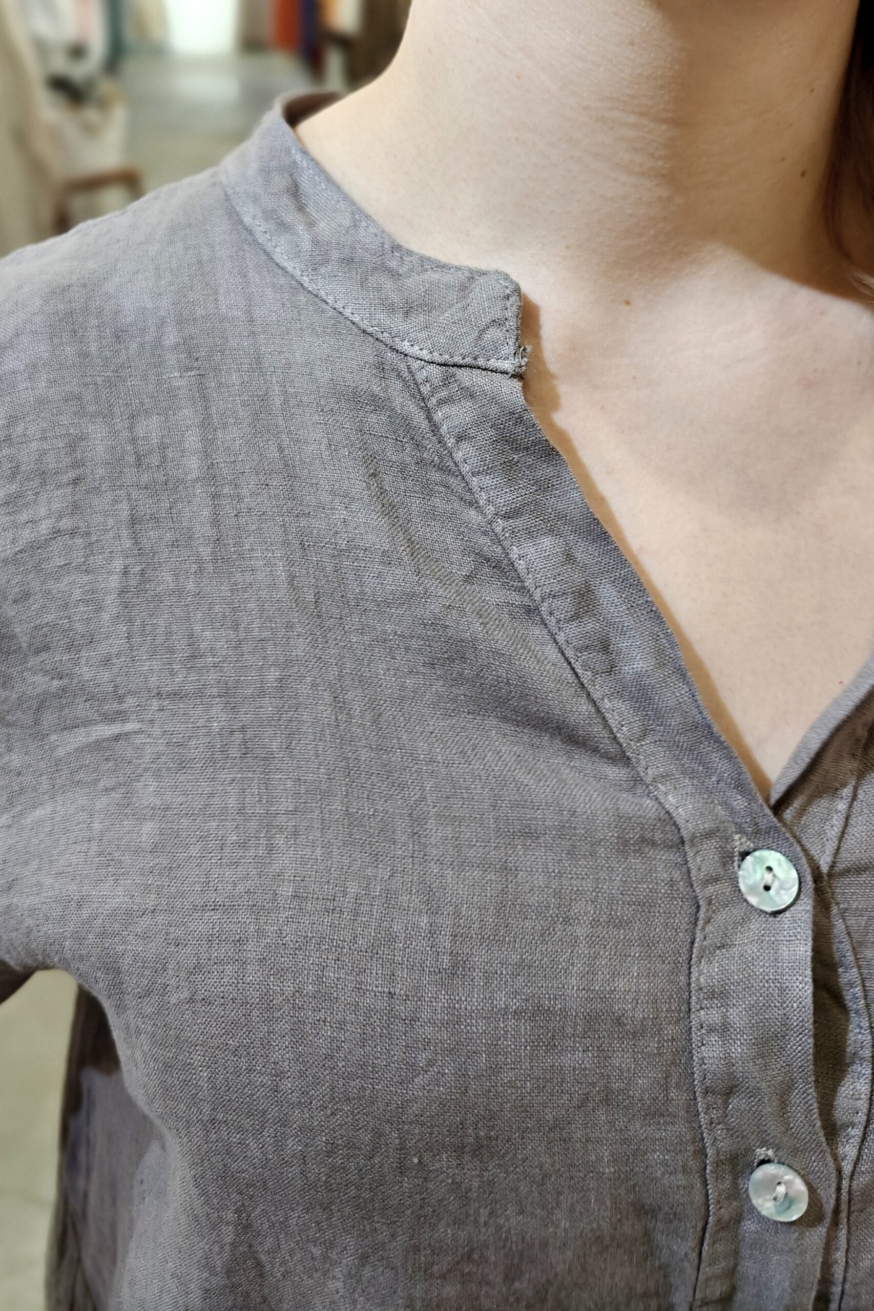 Rosa pellavapaitis, maitokaakaon ruskea M/L - Image 3