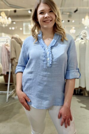 Hilda pellavapaita vaaleansininen Pellavatehdas