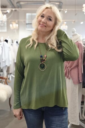 Hailie neulospusero päärynän vihreä Pellavatehdas