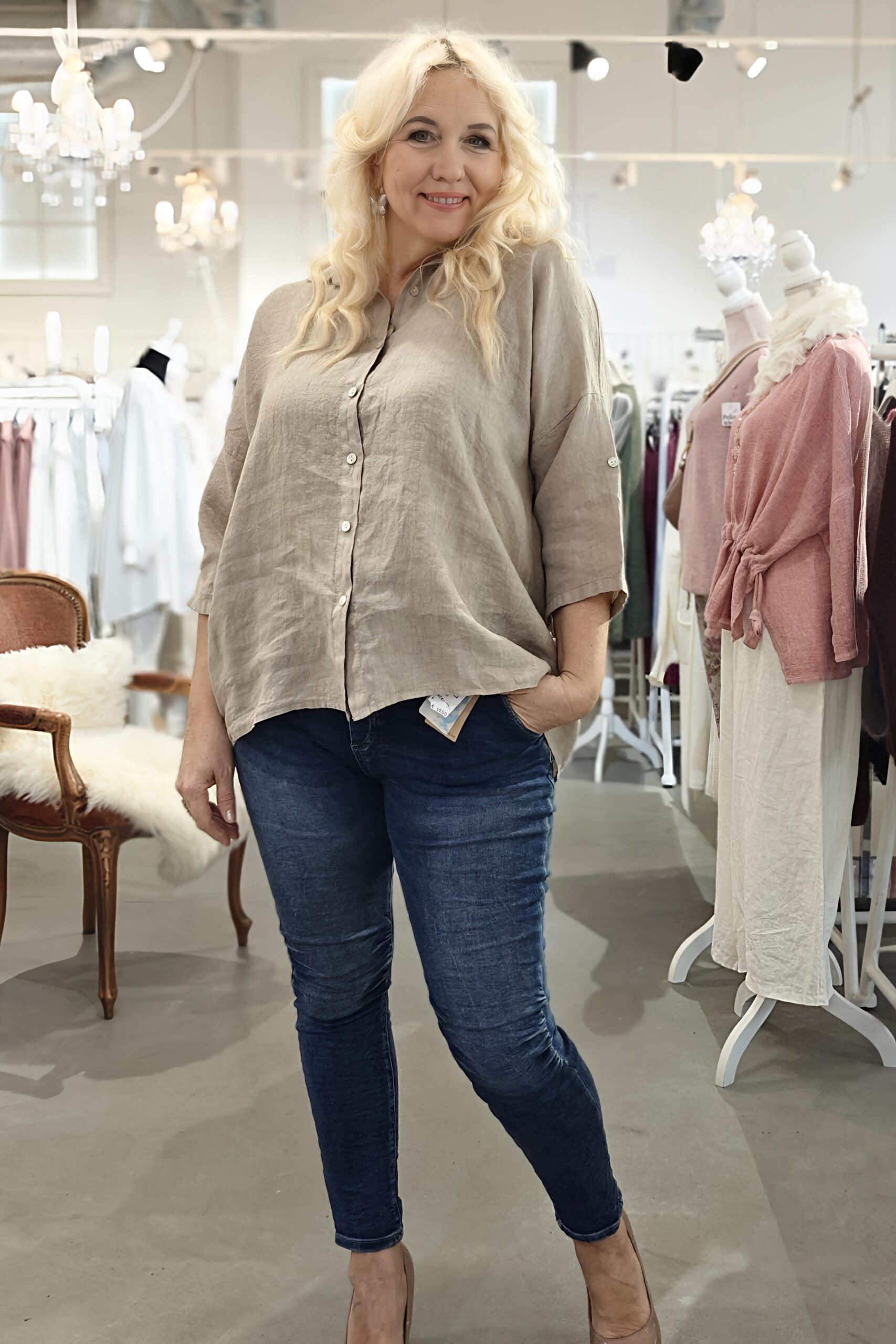 Pellavatehdas Venla Pellavapaita hiekka