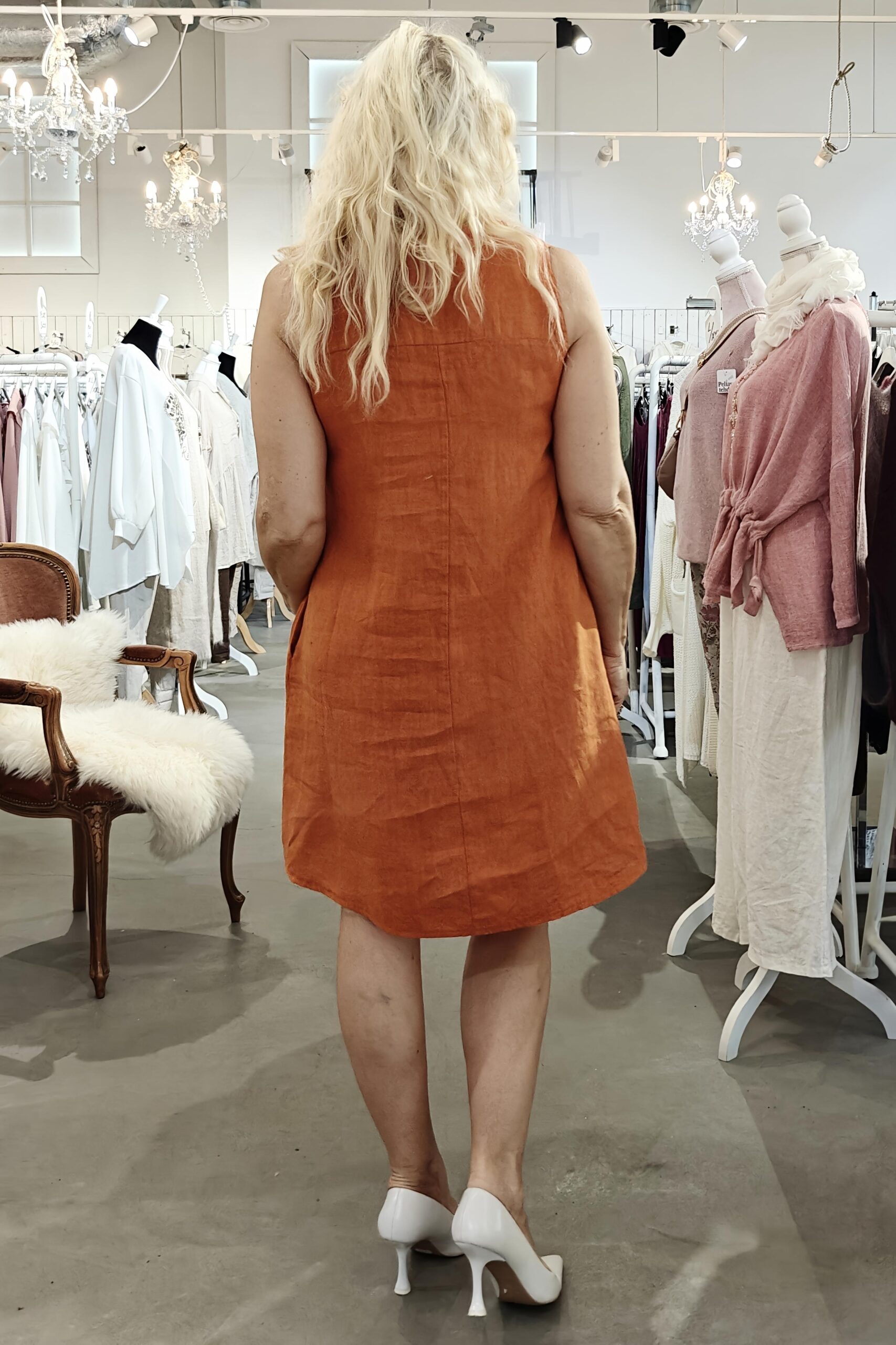 Olivia hellemekko, oranssi - Image 3