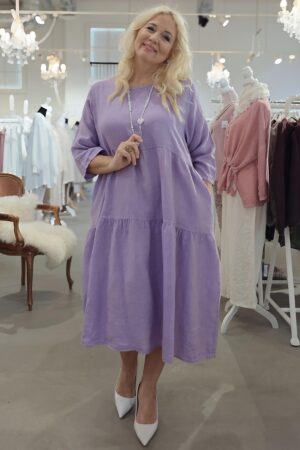 Pellavatehdas Joanna Plus pellavamekko liila
