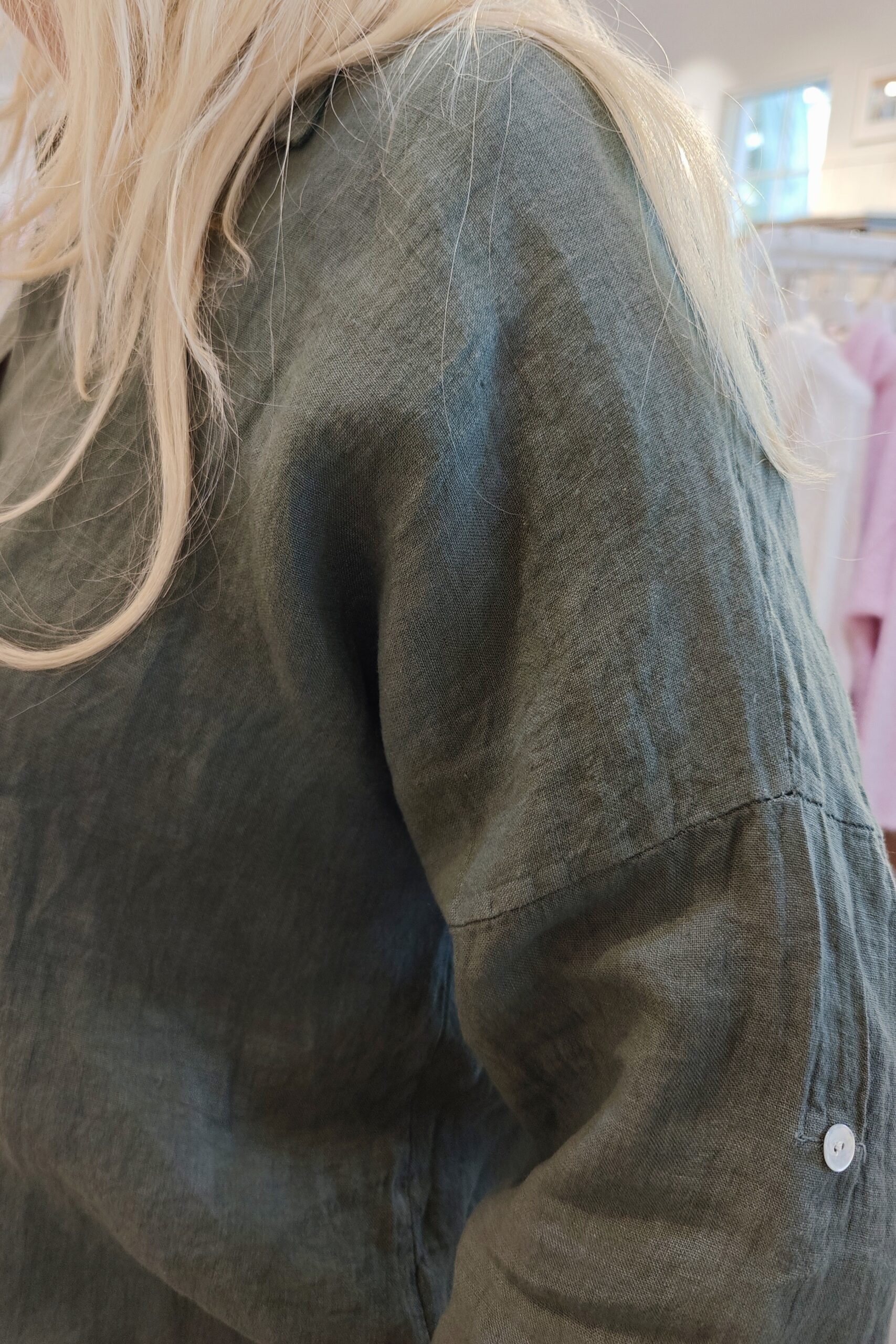 Venla pellavapaita, maastonvihreä 46/50 - Image 4