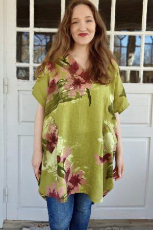 Pellavatehdas Joelle pellavatunika vihreä