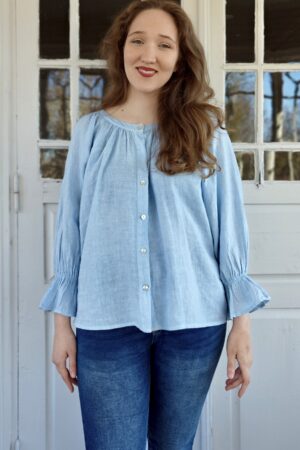 Klara pellavapaita vaaleansininen Pellavatehdas