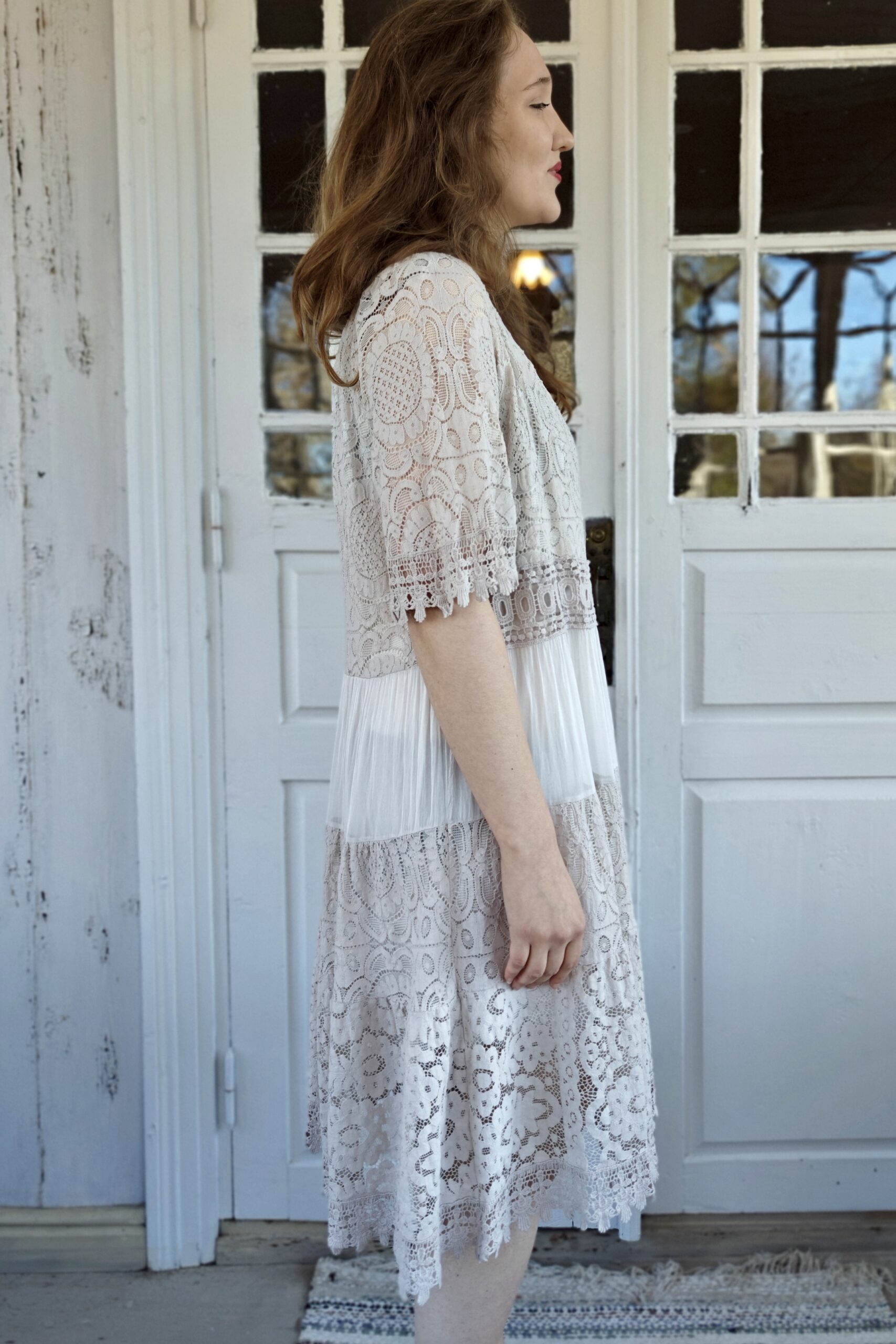 Brita pitsimekko, beige L/XL - Image 3