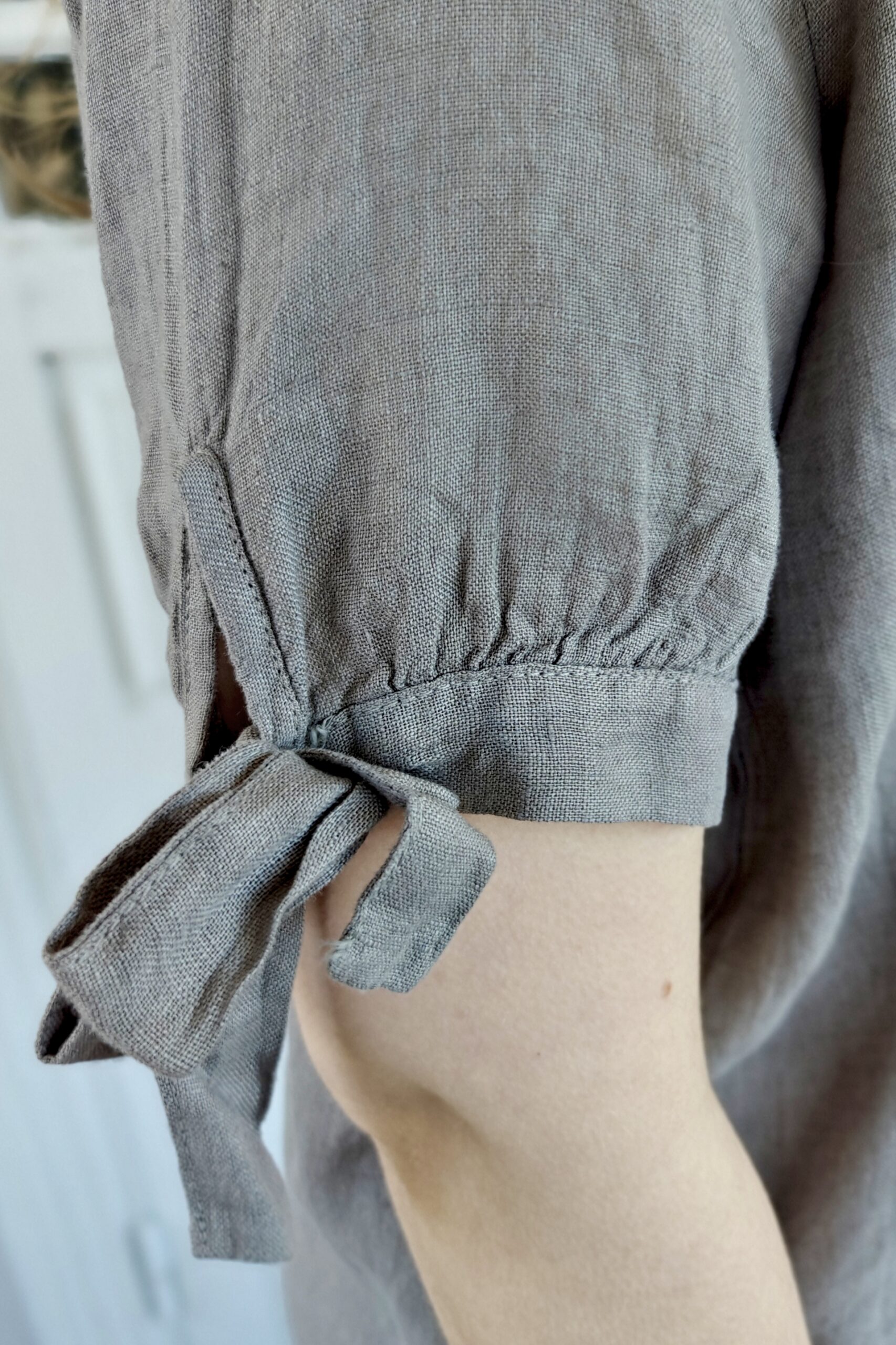 Nuppu pellavapaita, kaakaonruskea S/M - Image 3