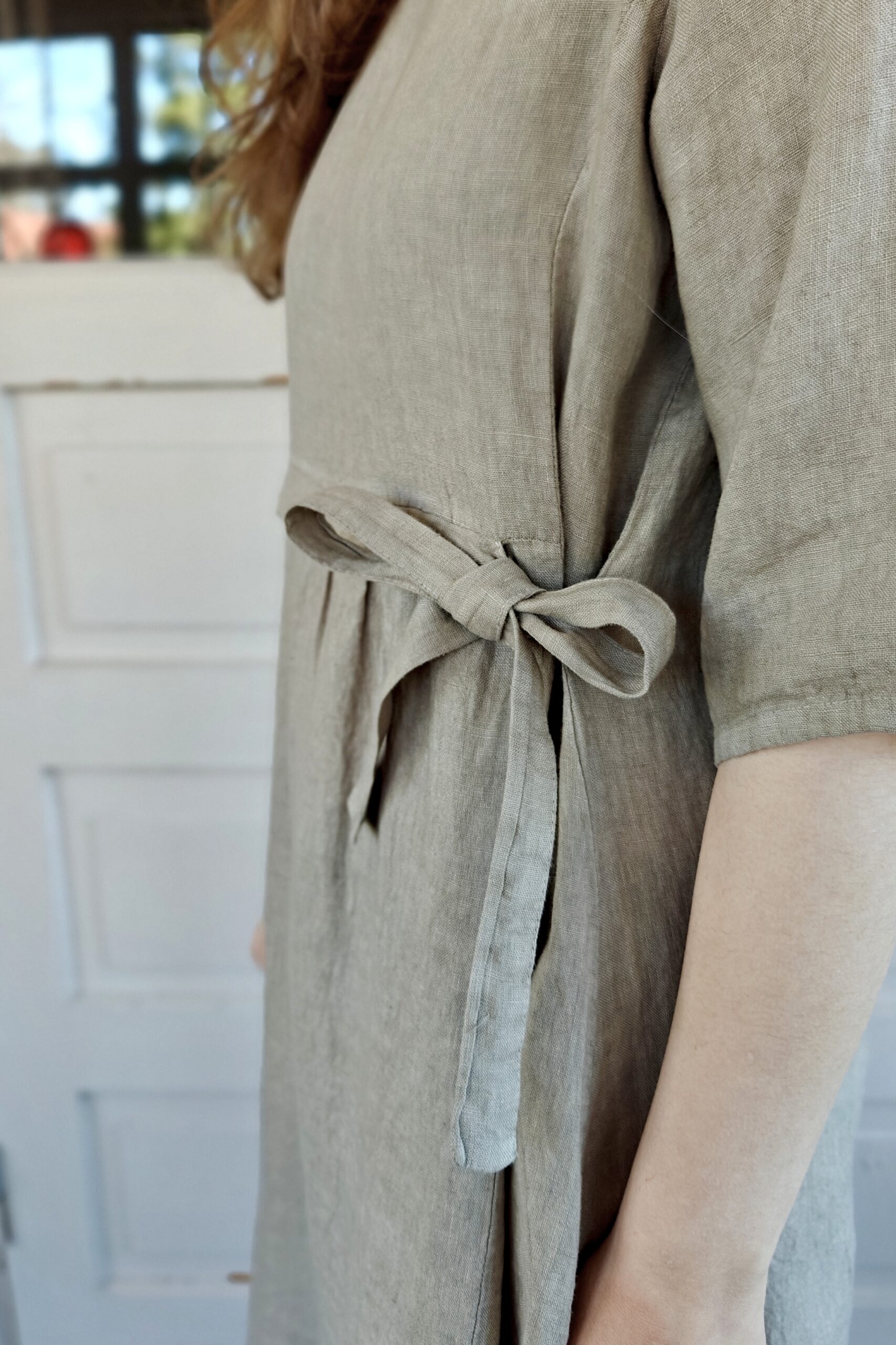 Milena pellavamekko, vaaleanruskea 38/42 - Image 3