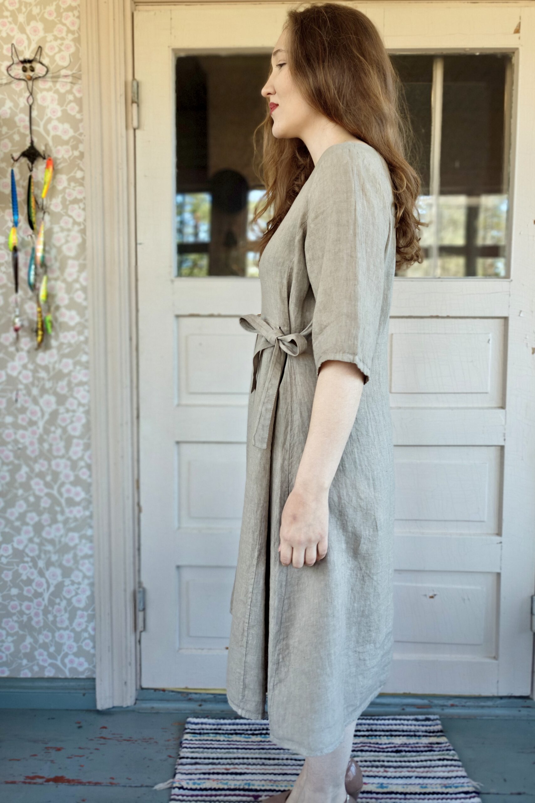 Pellavatehdas Milena pellavamekko vaaleanruskea