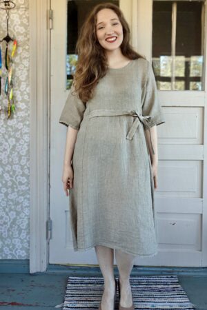 Pellavatehdas Milena pellavamekko vaaleanruskea