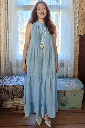 Pellavatehdas Chic pellavamekko vaaleansininen