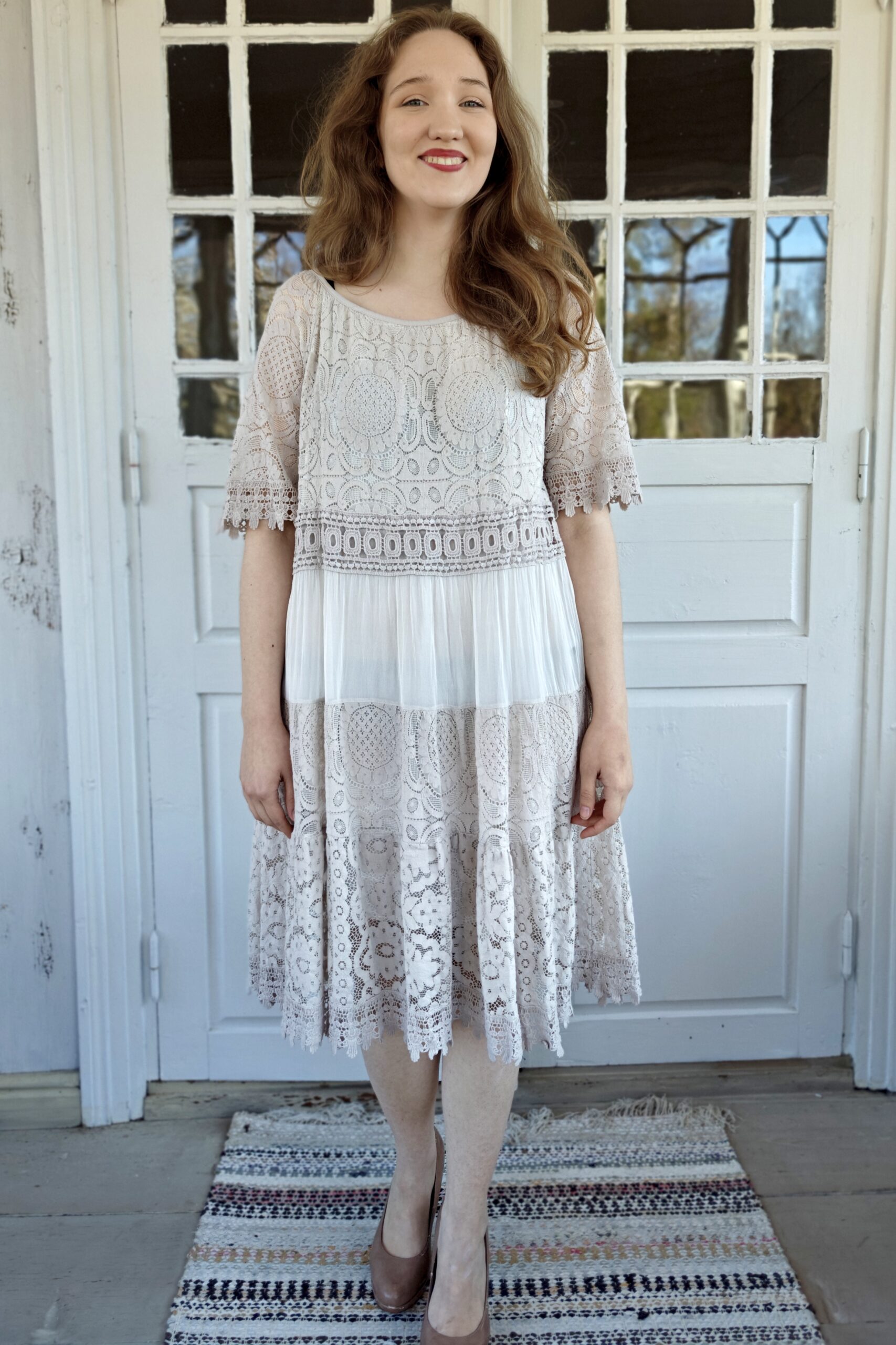 Pellavatehdas Brita pitsimekko beige