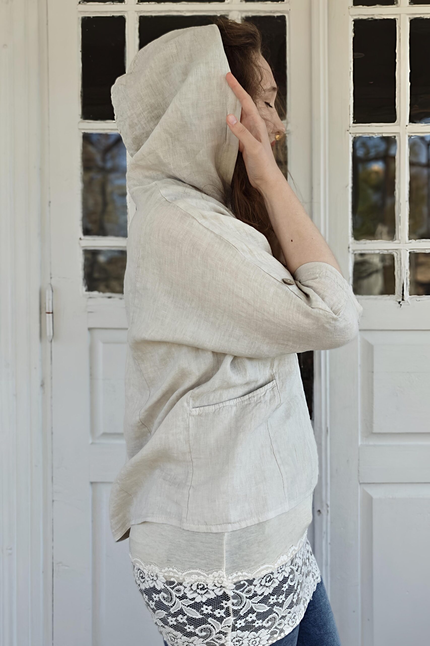 Bliss pellavahuppari, beige 42/48 - Image 3