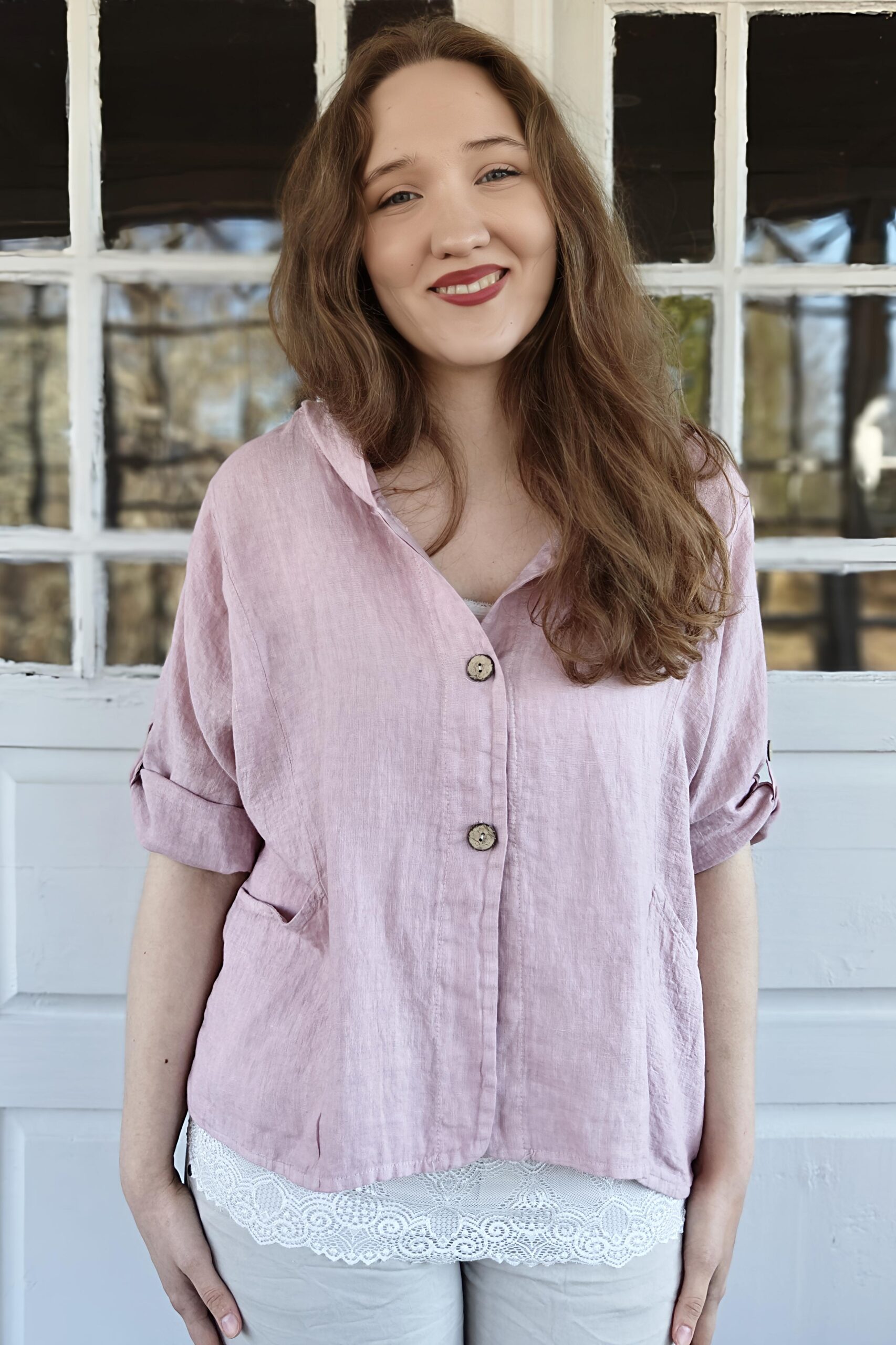 Pellavatehdas Bliss pellavahuppari roosa