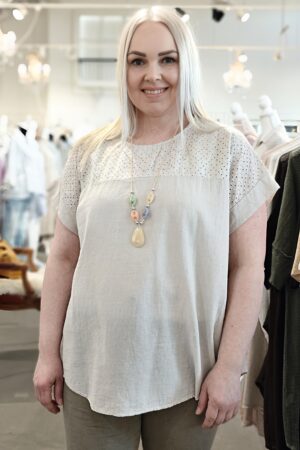 Pellavatehdas Hania puuvillapaita beige