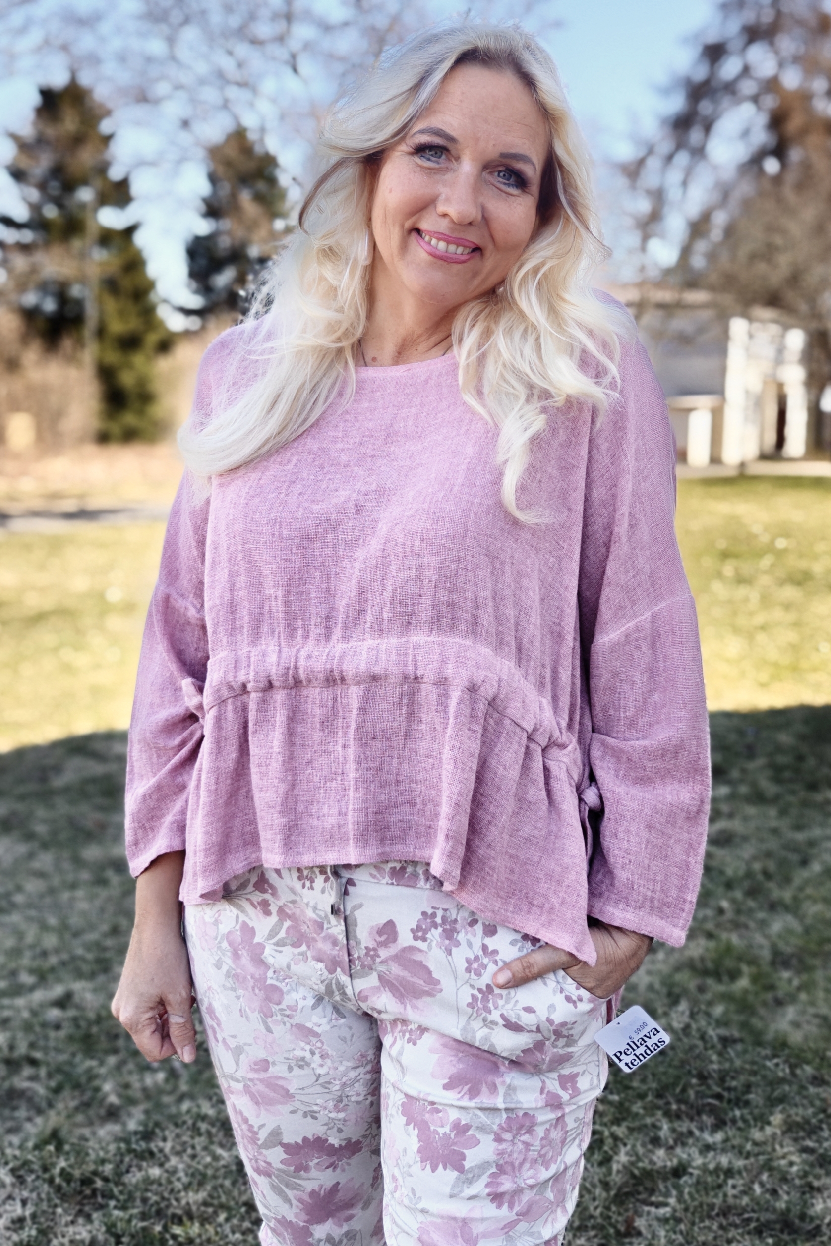 Pellavatehdas Rilla paita roosa