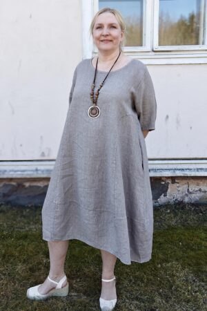 Pellavatehdas Kaarina pellavamekko taube