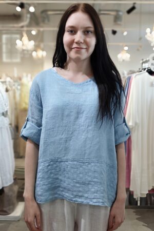 Pellavatehdas Sara pellavapaita vaaleansininen