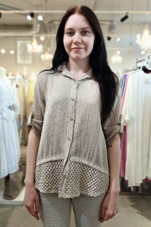 Pellavatehdas June paita beige
