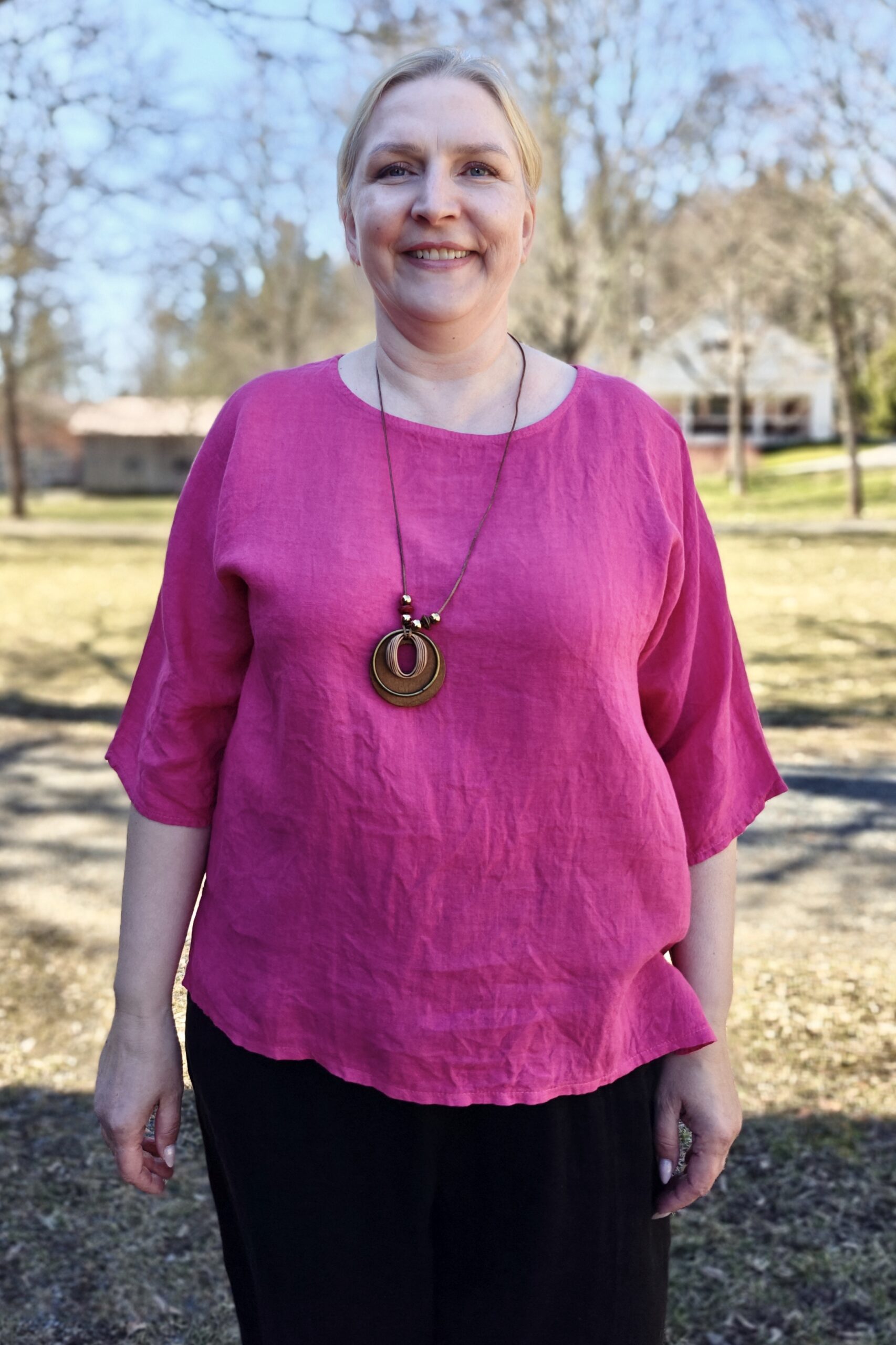 Pellavatehdas Lugano pellavapaita fuxia