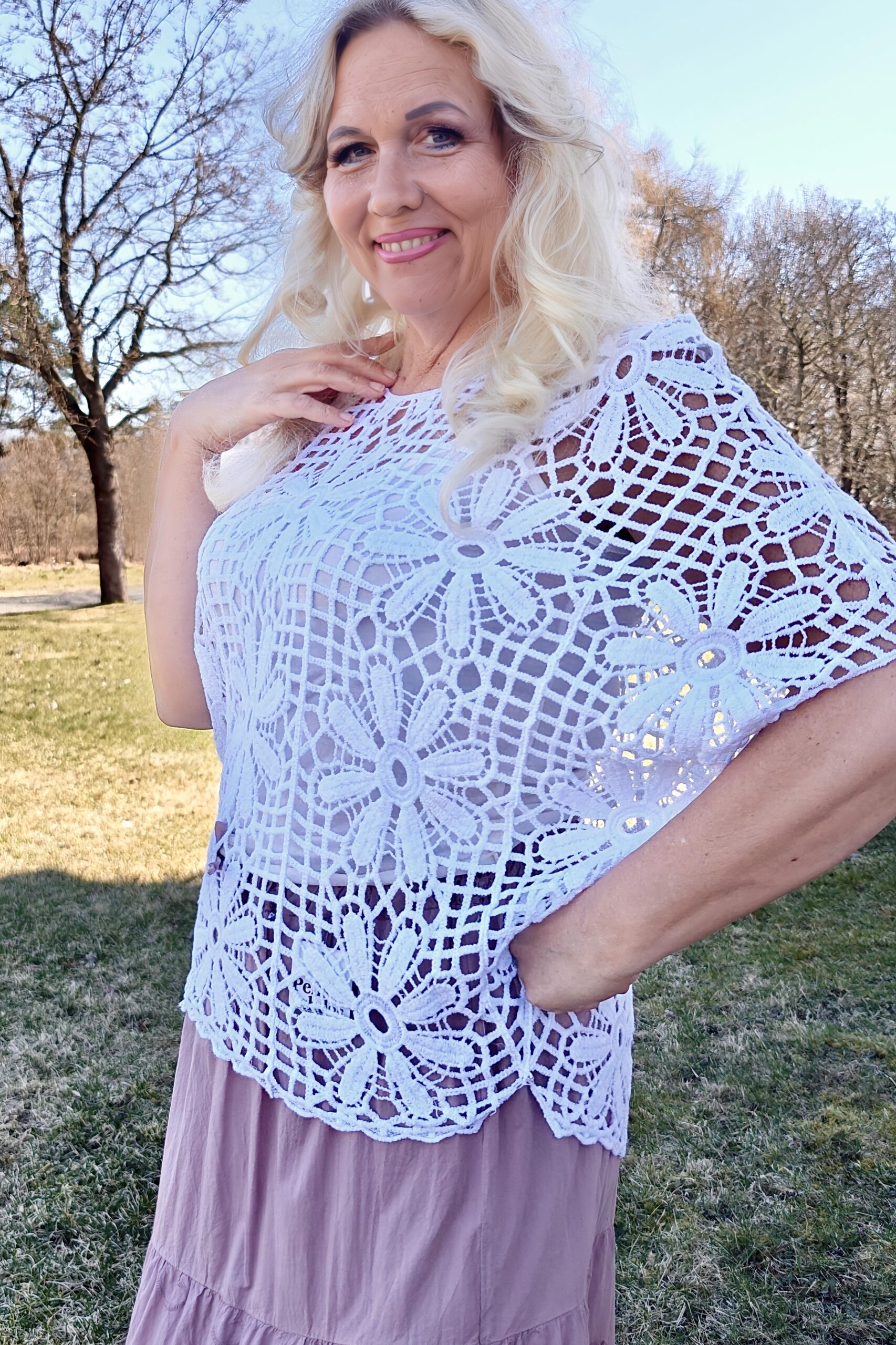 Katrina pitsipaita, valkoinen M/XL - Image 4