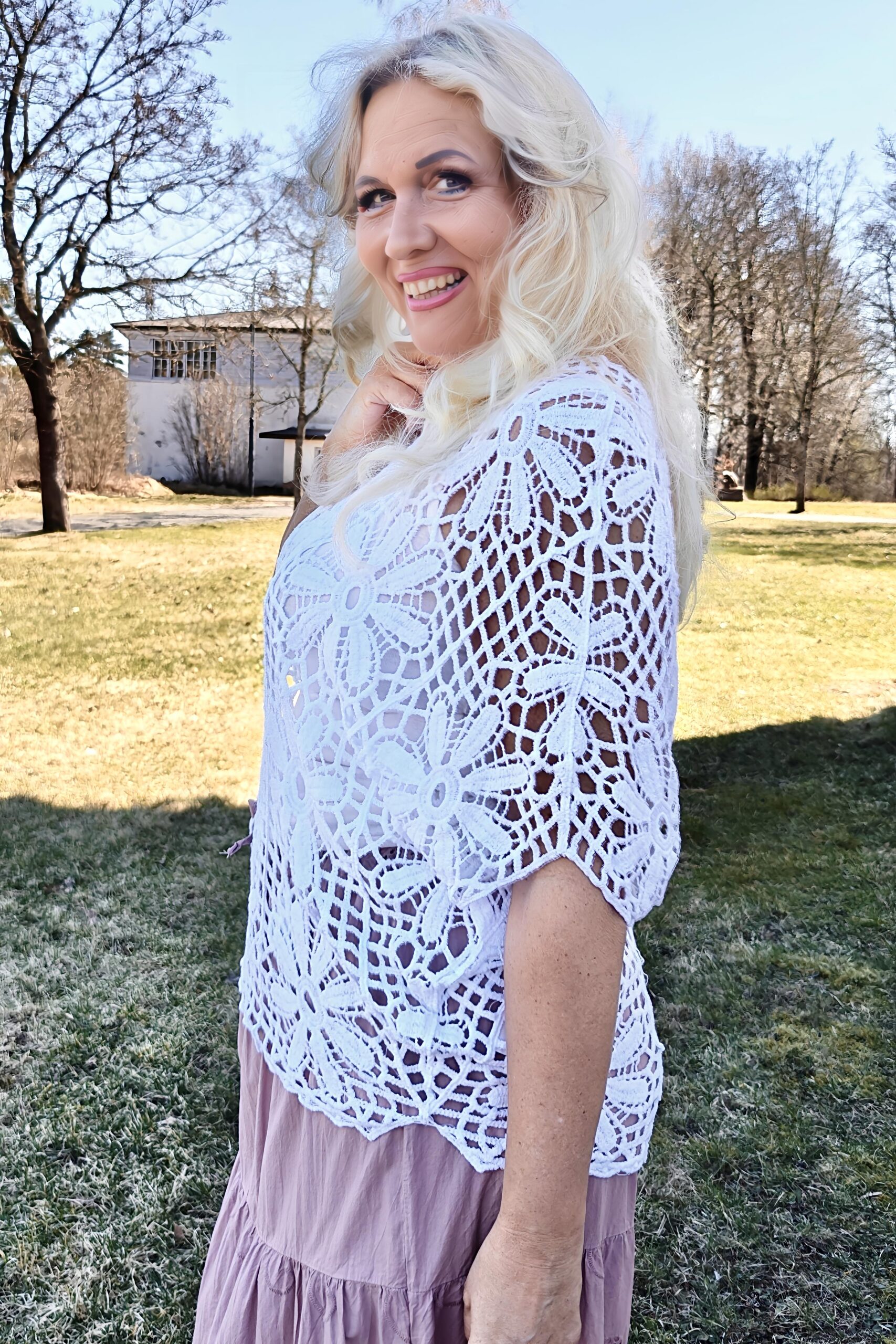 Katrina pitsipaita, valkoinen M/XL - Image 3