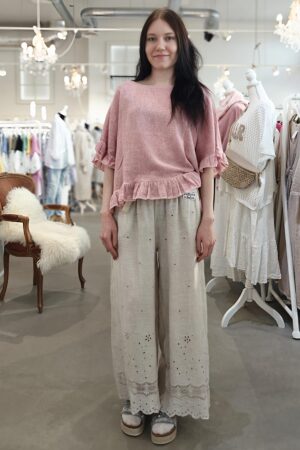 Pellavatehdas Fiona pellavahousut beige